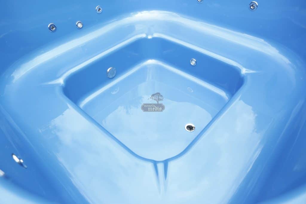 acrylic hot tub external heater rectangular shape blue insert thermowood 5