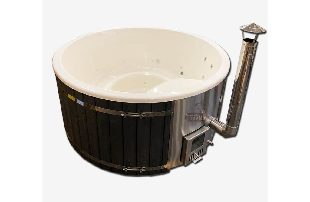 fiberglass hot tub integrated heater white insert wpc black 3