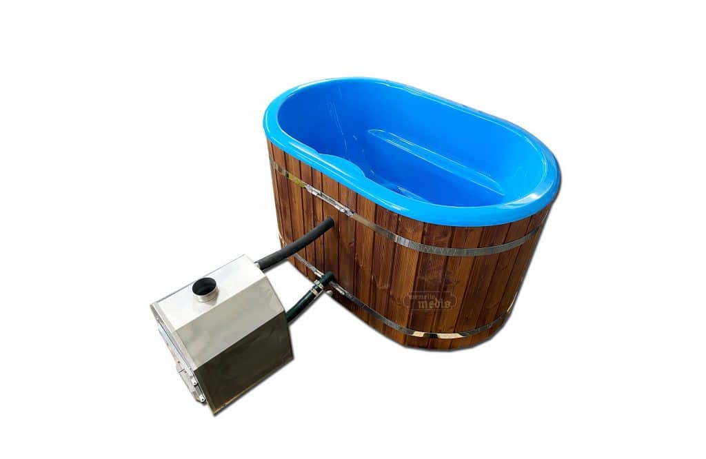 fiberglass ofuro hot tub blue insert thermowood 1