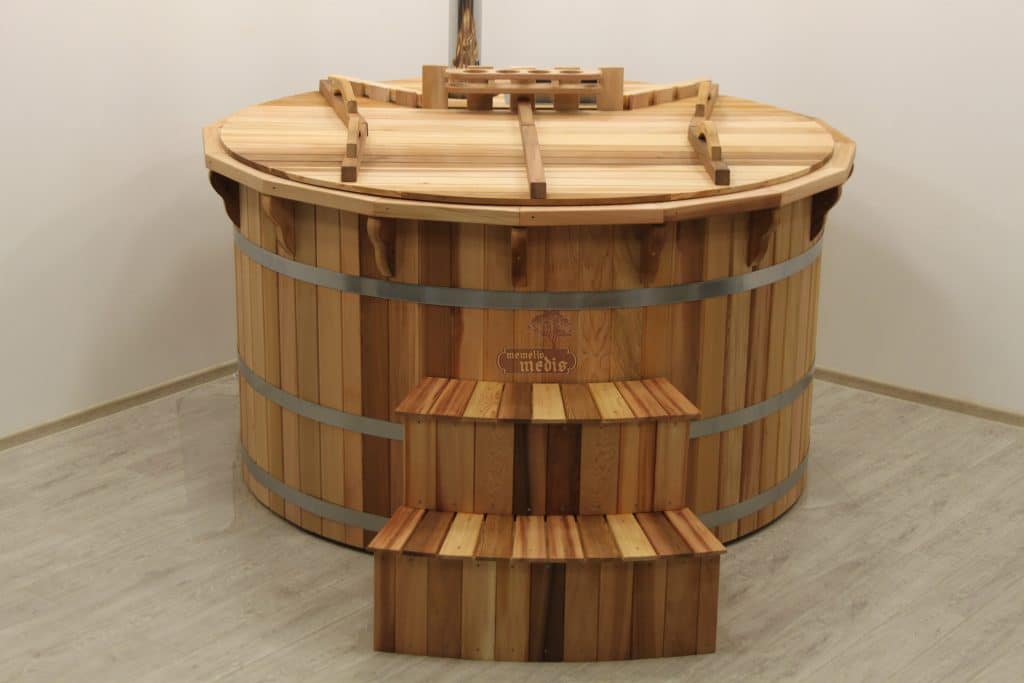 wooden hot tub internal heater red cedar wood 3