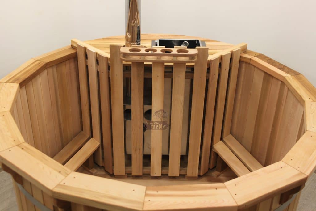 wooden hot tub internal heater red cedar wood 4