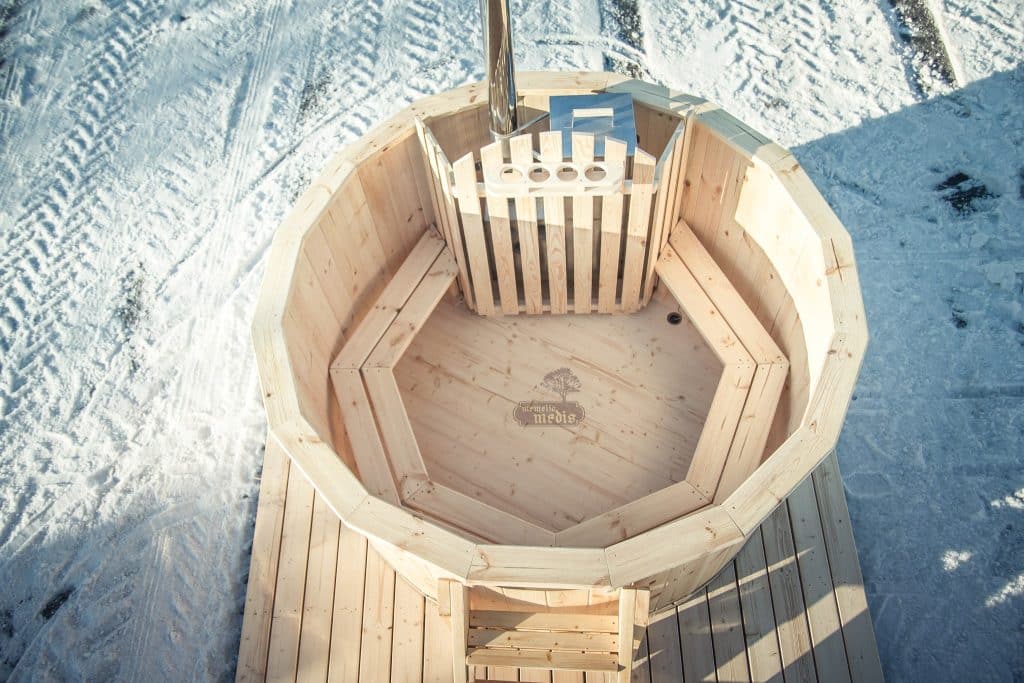 wooden hot tub internal heater spruce wood 5