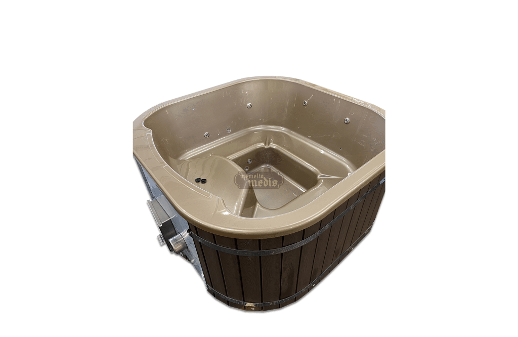 acrylic hot tub integrated heater rectangular gold 2